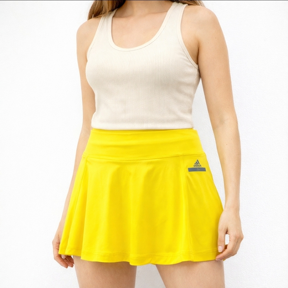 adidas by Stella McCartney Kids' Yellow Athletic Skirt Medium
